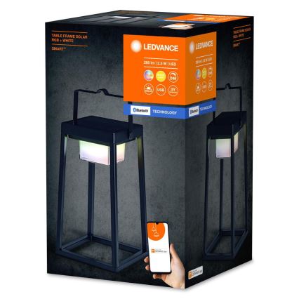 Ledvance - LED RGBW Dimbar solcellslampa SMART+ TABLE LED/2,5W/3,7V 2200 mAh IP44