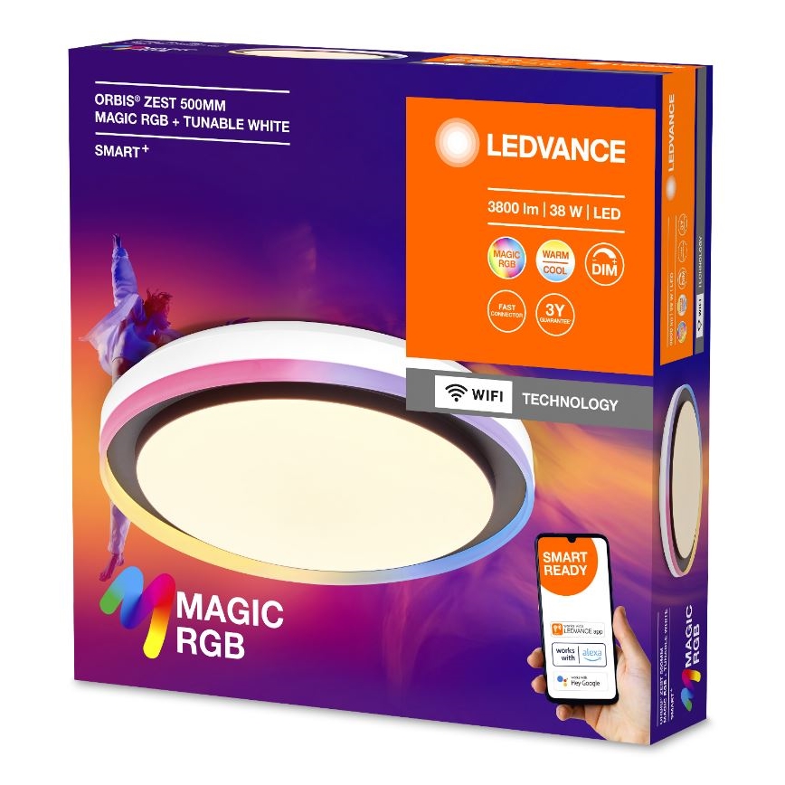 Ledvance - LED RGBW Dimbar taklampa SMART+ MAGIC LED/38W/230V 2700-6500K Wi-Fi