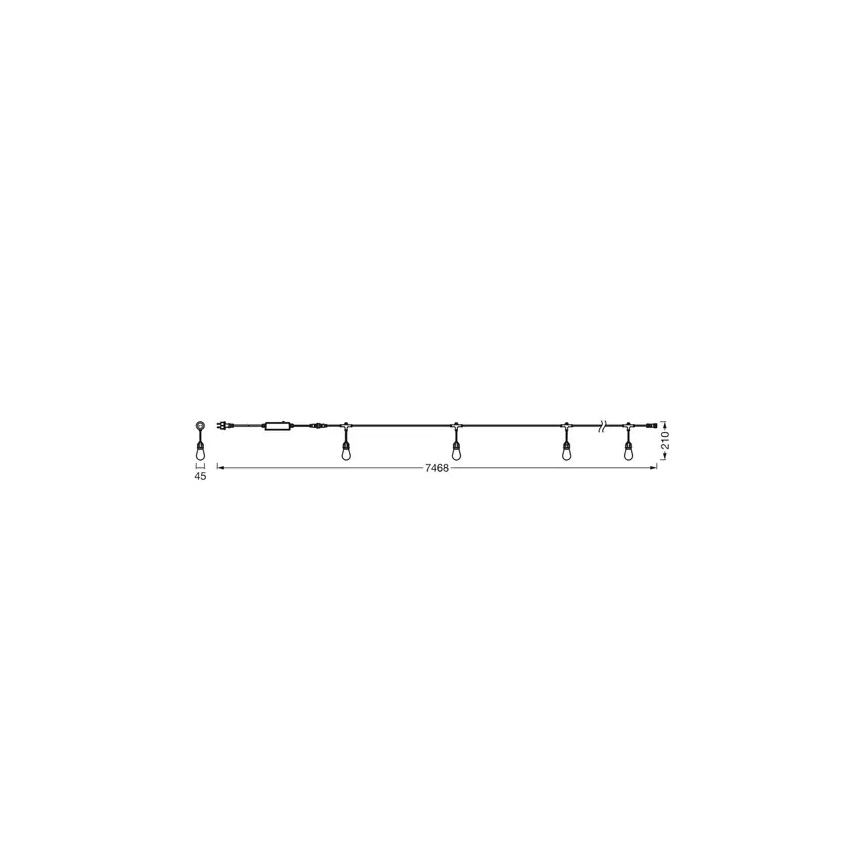 Ledvance - LED RGBW Dimbar utomhuskedja SMART+ STRING 12xLED/0,37W/230V IP44 Wi-Fi