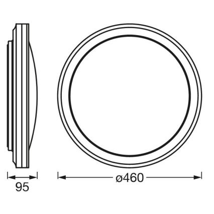 Ledvance - LED RGBW ljusreglerad taklampa  SMART+ CIRCLE LED/28W/230V 3000-6500K Wi-Fi