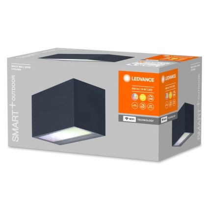 Ledvance - LED RGBW ljusreglerad utomhus vägglampa  SMART+ BRICK LED/14W/230V Wi-Fi IP44