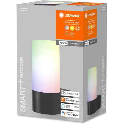 Ledvance - LED RGBW ljusreglerad utomhus vägglampa  SMART+ PIPE LED/10W/230V Wi-Fi IP44