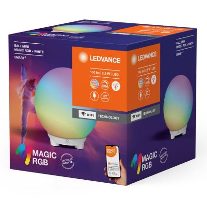 Ledvance - LED RGBW Ljusreglerad uppladdningsbar bordslampa SMART+ MAGIC LED/2,5W/5V 2200-6500K Wi-Fi
