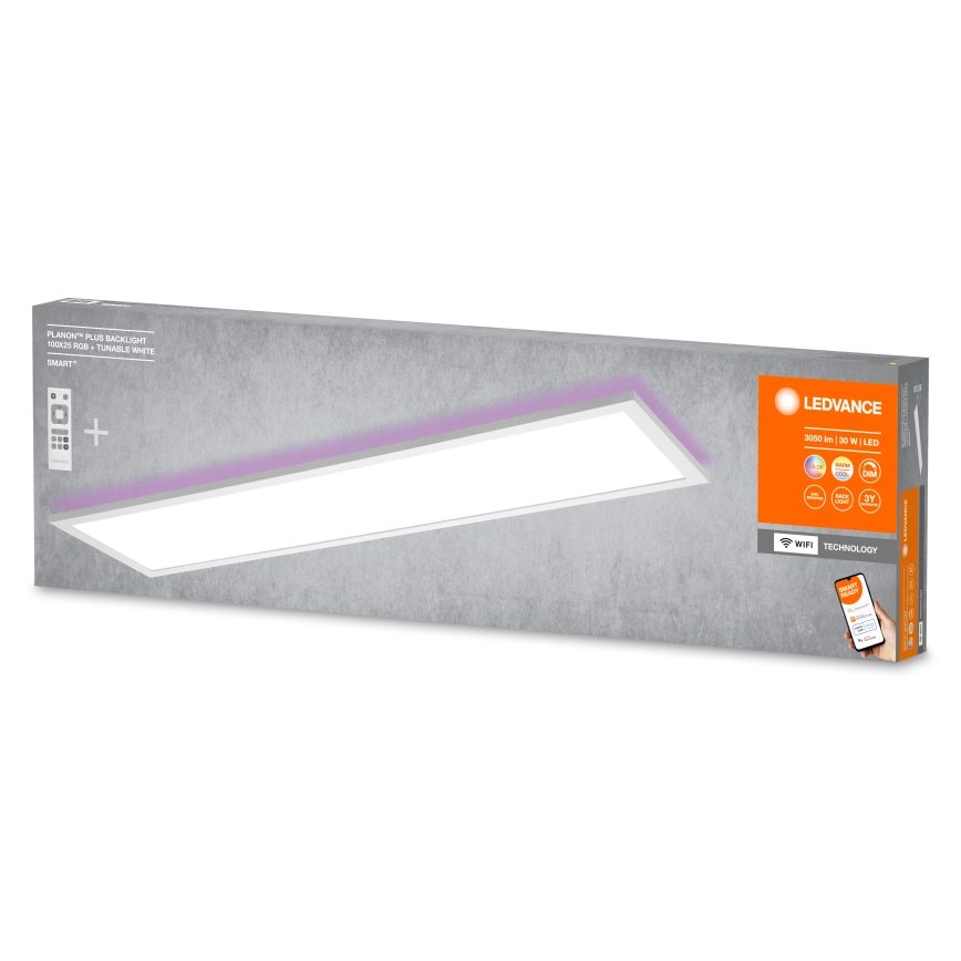 Ledvance - LED RGBW Ljusreglerad panel SMART+ PLANON LED/30W/230V 3000-6500K Wi-Fi + fjärrkontroll