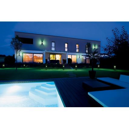 Ledvance - LED RGBW Dimbar solcellsvägglampa med sensor SMART+ ALPS LED/6W/3,7V 3000K IP44