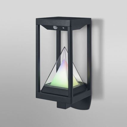 Ledvance - LED RGBW Dimbar solcellsvägglampa med sensor SMART+ ALPS LED/6W/3,7V 3000K IP44