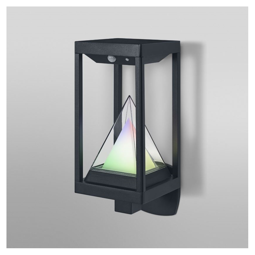 Ledvance - LED RGBW Dimbar solcellsvägglampa med sensor SMART+ ALPS LED/6W/3,7V 3000K IP44