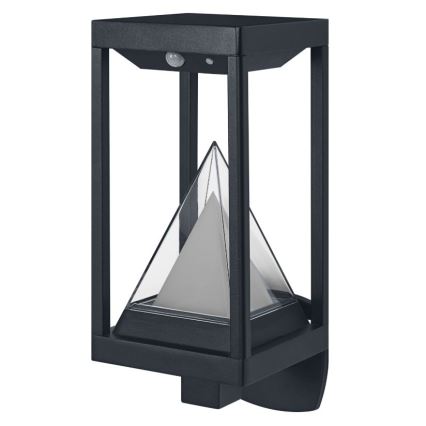 Ledvance - LED RGBW Dimbar solcellsvägglampa med sensor SMART+ ALPS LED/6W/3,7V 3000K IP44