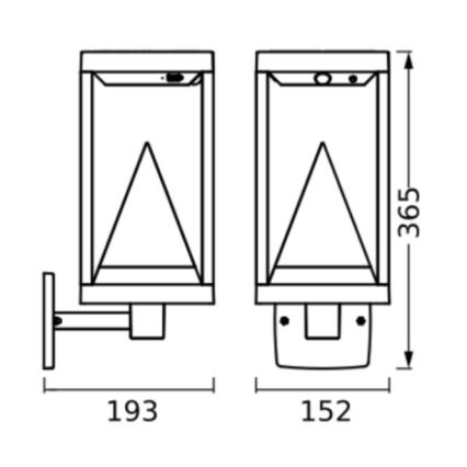 Ledvance - LED RGBW Dimbar solcellsvägglampa med sensor SMART+ ALPS LED/6W/3,7V 3000K IP44