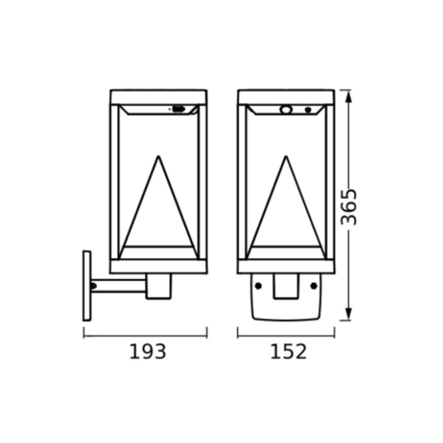 Ledvance - LED RGBW Dimbar solcellsvägglampa med sensor SMART+ ALPS LED/6W/3,7V 3000K IP44