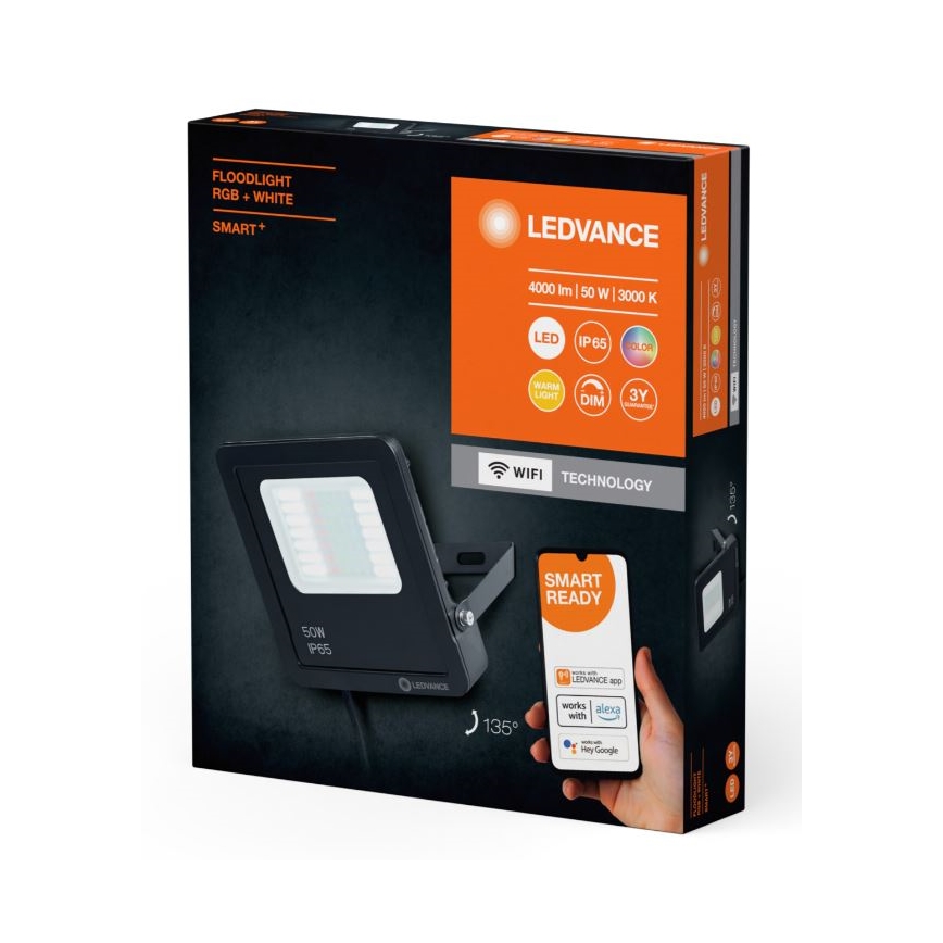 Ledvance - LED RGBW Ljusreglerad utomhus strålkastare SMART+ FLOODLIGHT LED/50W/230V IP65 Wi-Fi