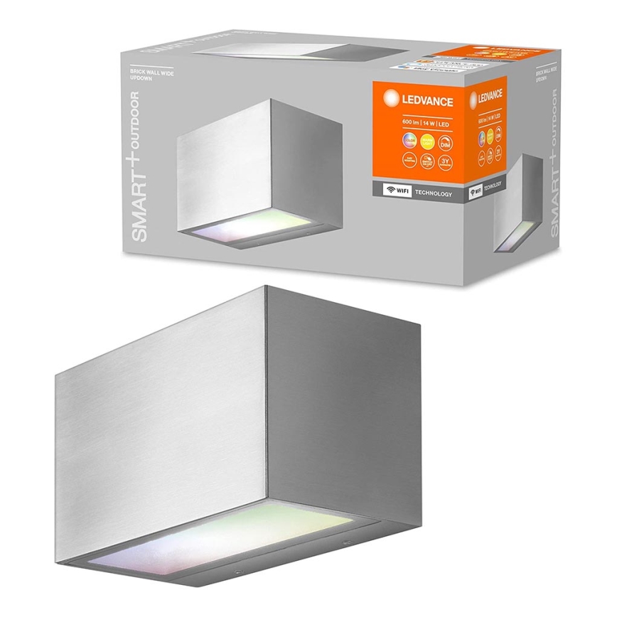 Ledvance - LED RGBW ljusreglerad utomhus vägglampa  SMART+ BRICK LED/14W/230V Wi-Fi IP44