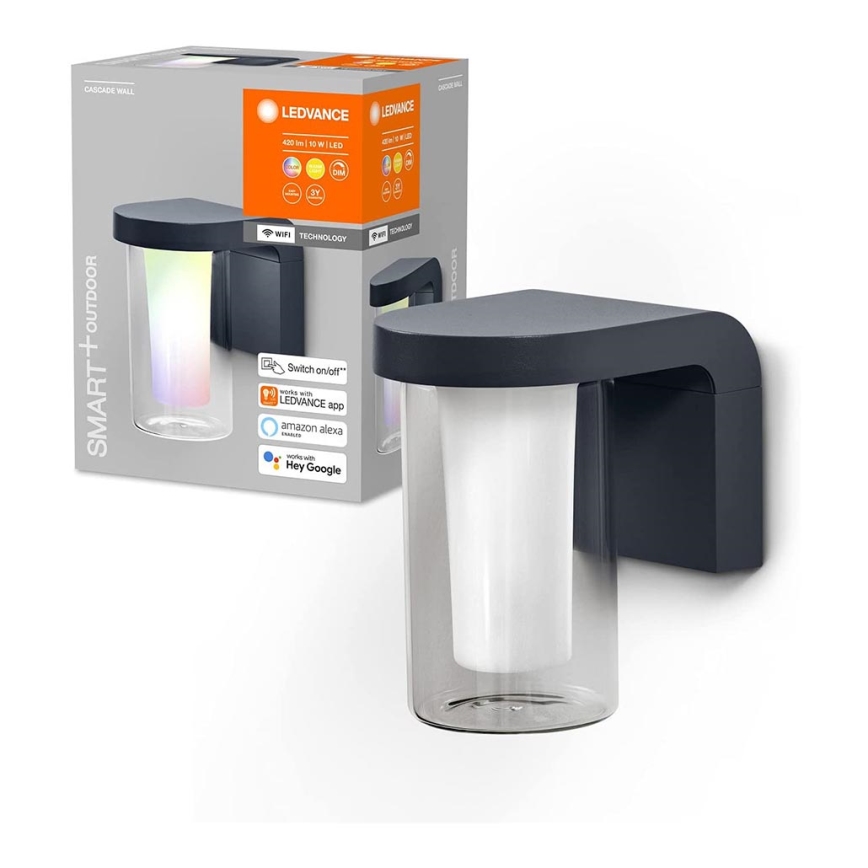 Ledvance - LED RGBW ljusreglerad utomhus vägglampa  SMART+ CASCADE LED/10W/230V Wi-Fi IP44