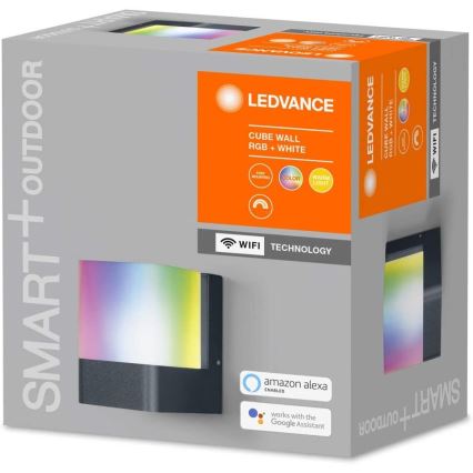 Ledvance - LED RGBW Utomhus Väggbelysning SMART+ CUBE LED/9,5W/230V IP44 Wi-Fi
