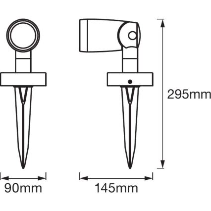 Ledvance - LED RGBW Utomhuslampa SMART+ SPOT LED/4,5W/230V IP65 Wi-Fi