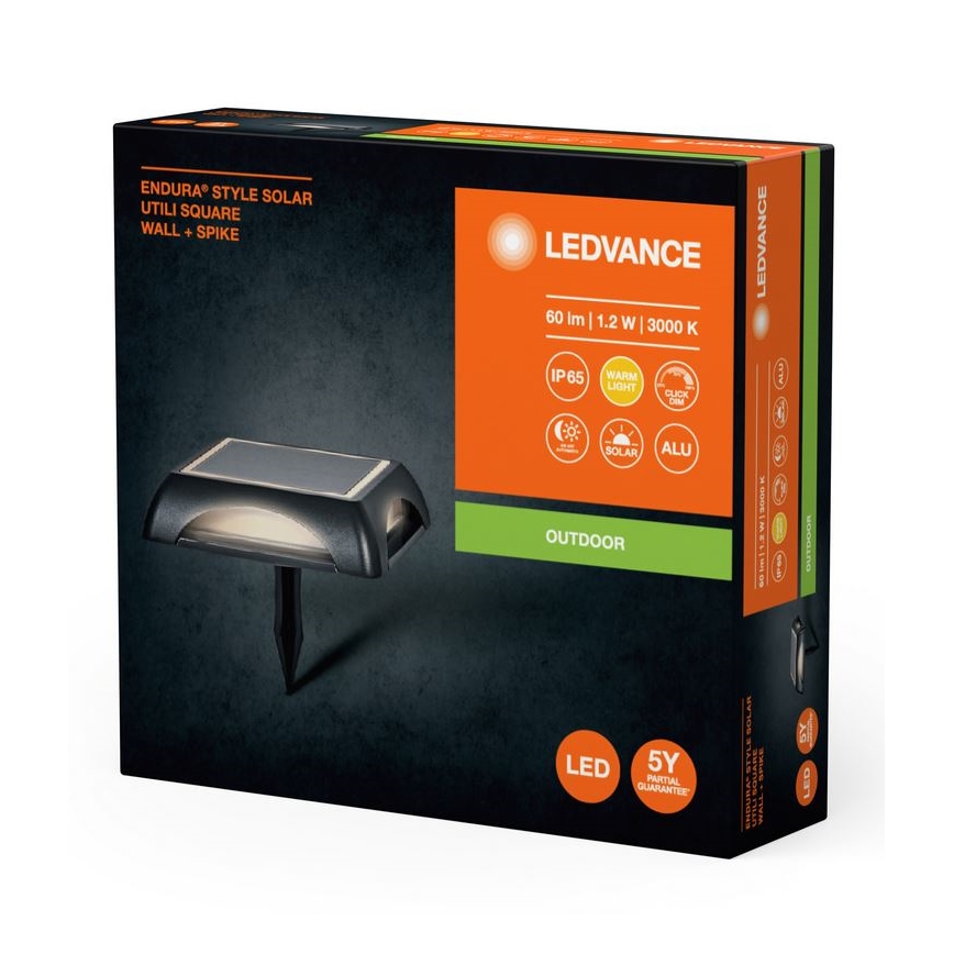 Ledvance - LED dimbar solcellslampa ENDURA STYLE SOLAR LED/1,2W/3,7V 2000 mAh IP65
