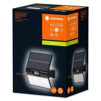 Ledvance - LED Utomhus solcell vägg strålkastare med en rörelse- och skymningssensor FLOOD LED/2,9W/3,7V 2600 mAh IP44