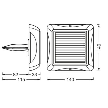 Ledvance - LED Ljusreglerad solcell lampa ENDURA STYLE SOLAR LED/1,2W/3,7V 2000 mAh IP65