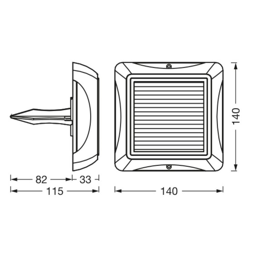 Ledvance - LED Ljusreglerad solcell lampa ENDURA STYLE SOLAR LED/1,2W/3,7V 2000 mAh IP65