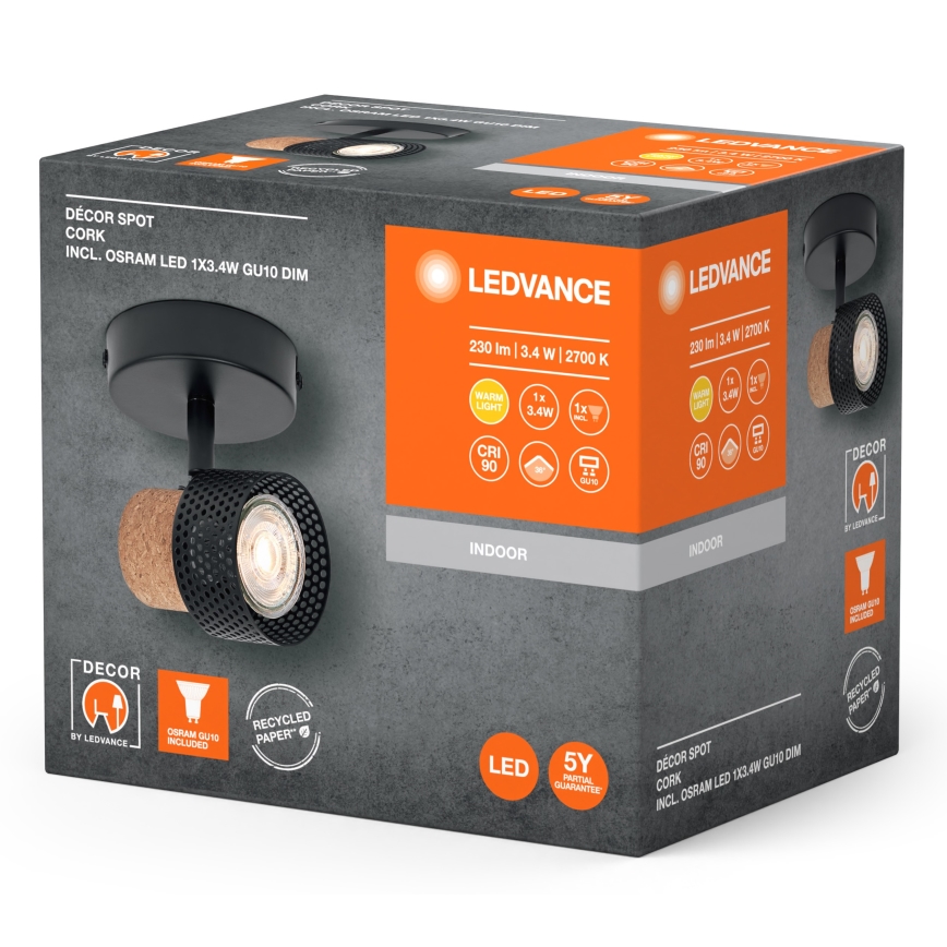 Ledvance - LED spotlight DECOR CORK 1xGU10/3,4W/230V