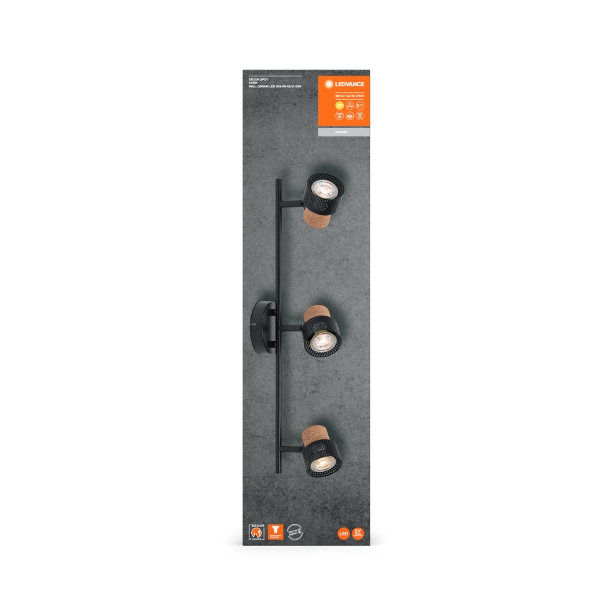 Ledvance - LED spotlight DECOR CORK 3xGU10/3,4W/230V