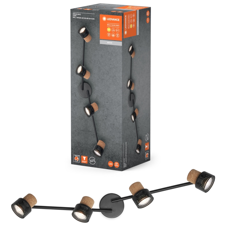 Ledvance - LED spotlight DECOR CORK 4xGU10/3,4W/230V