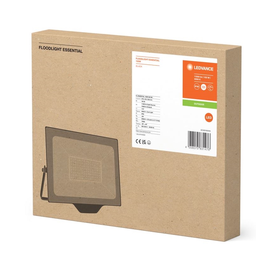 Ledvance - LED Väggstrålkastare för utomhusbruk FLOODLIGHT ESSENTIAL LED/100W/230V IP65