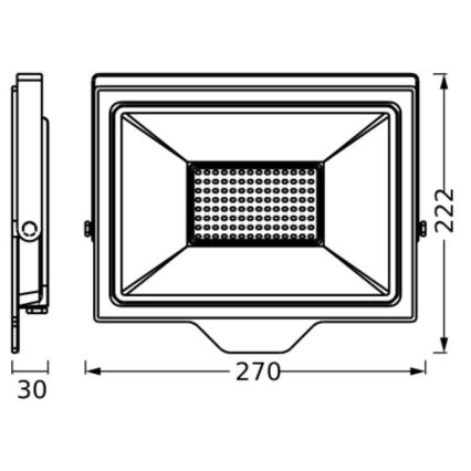 Ledvance - LED Väggstrålkastare för utomhusbruk FLOODLIGHT ESSENTIAL LED/100W/230V IP65