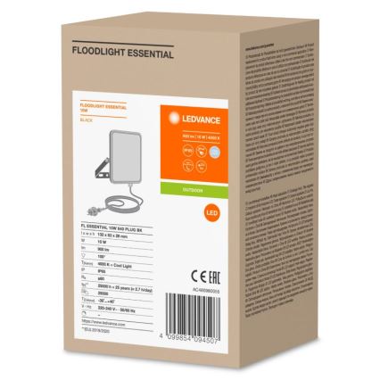 Ledvance - LED Väggstrålkastare för utomhusbruk FLOODLIGHT ESSENTIAL LED/10W/230V IP65