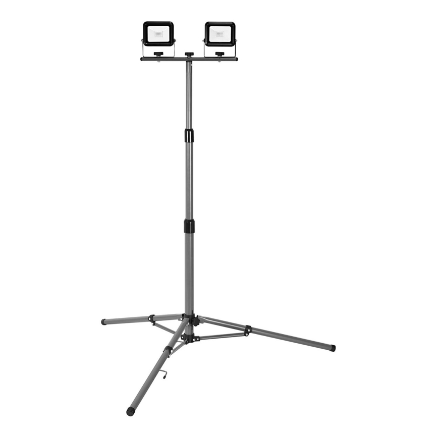 Ledvance - LED strålkastare för utomhusbruk med hållare WORKLIGHT TRIPOD 2xLED/10W/230V 6500K IP65