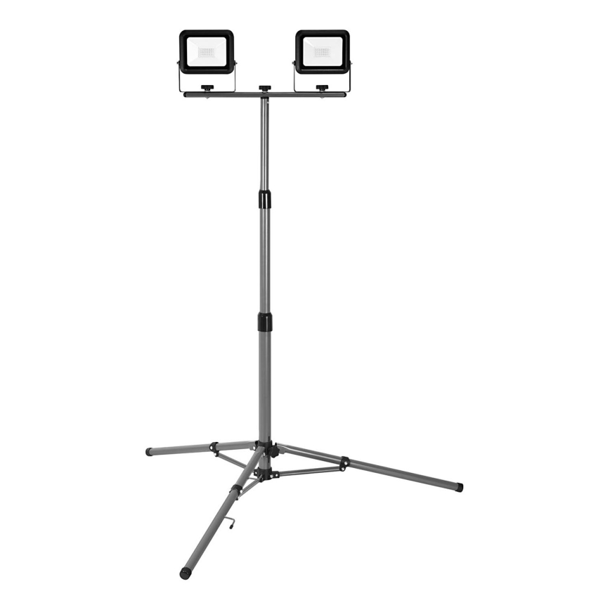 Ledvance - LED strålkastare för utomhusbruk med hållare WORKLIGHT TRIPOD 2xLED/20W/230V 6500K IP65