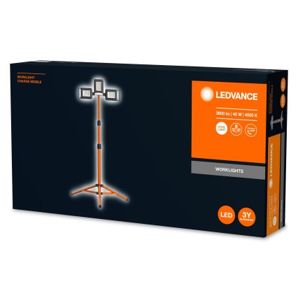 Ledvance - LED Strålkastare med hållare TRIPOD 1xLED/30W/230V + 2xLED/5W IP65