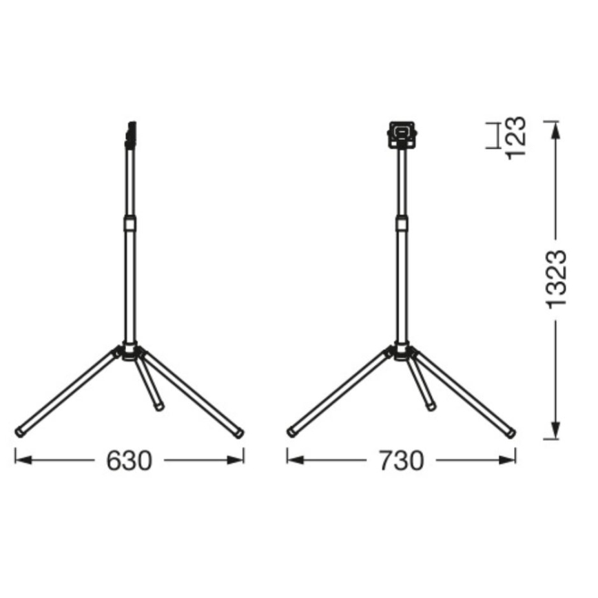 Ledvance - LED strålkastare för utomhusbruk med hållare WORKLIGHT TRIPOD LED/20W/230V 6500K IP65