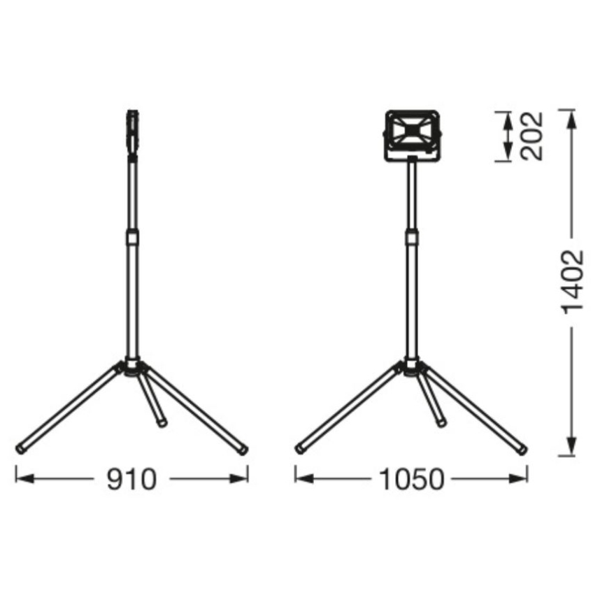 Ledvance - LED strålkastare för utomhusbruk med holder WORKLIGHT TRIPOD LED/30W/230V 6500K IP65