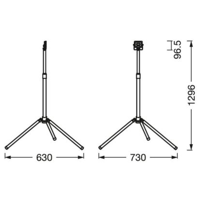 Ledvance - LED strålkastare med handtag för utomhusbruk WORKLIGHT TRIPOD LED/10W/230V 6500K IP65