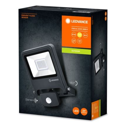 Ledvance - LED Strålkastare med sensor ENDURA LED/30W/230V IP44