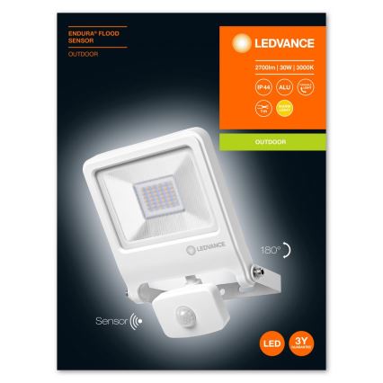Ledvance - LED Strålkastare med sensor ENDURA LED/30W/230V IP44