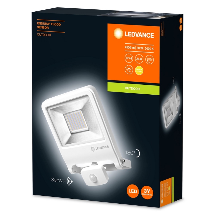 Ledvance - LED Strålkastare med sensor ENDURA LED/50W/230V IP44