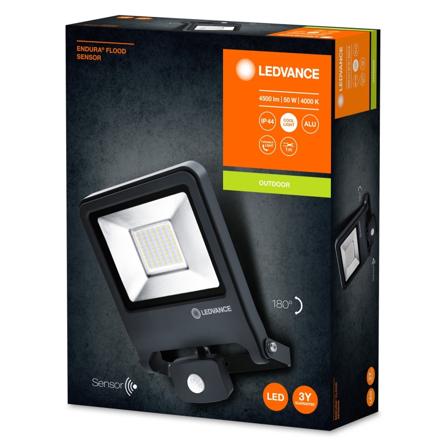 Ledvance - LED Strålkastare med sensor ENDURA LED/50W/230V IP44
