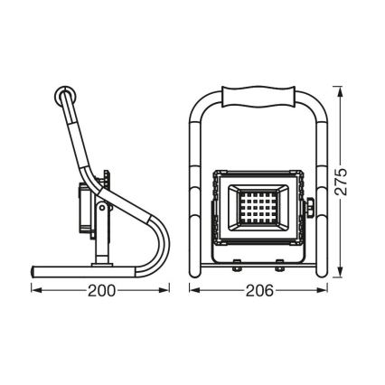 Ledvance - LED strålkastare  R-STAND LED/10W/5V IP44