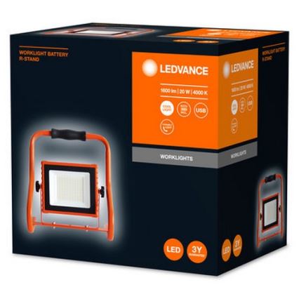 Ledvance - LED strålkastare R-STAND LED/20W/5V 2200 mAh IP44