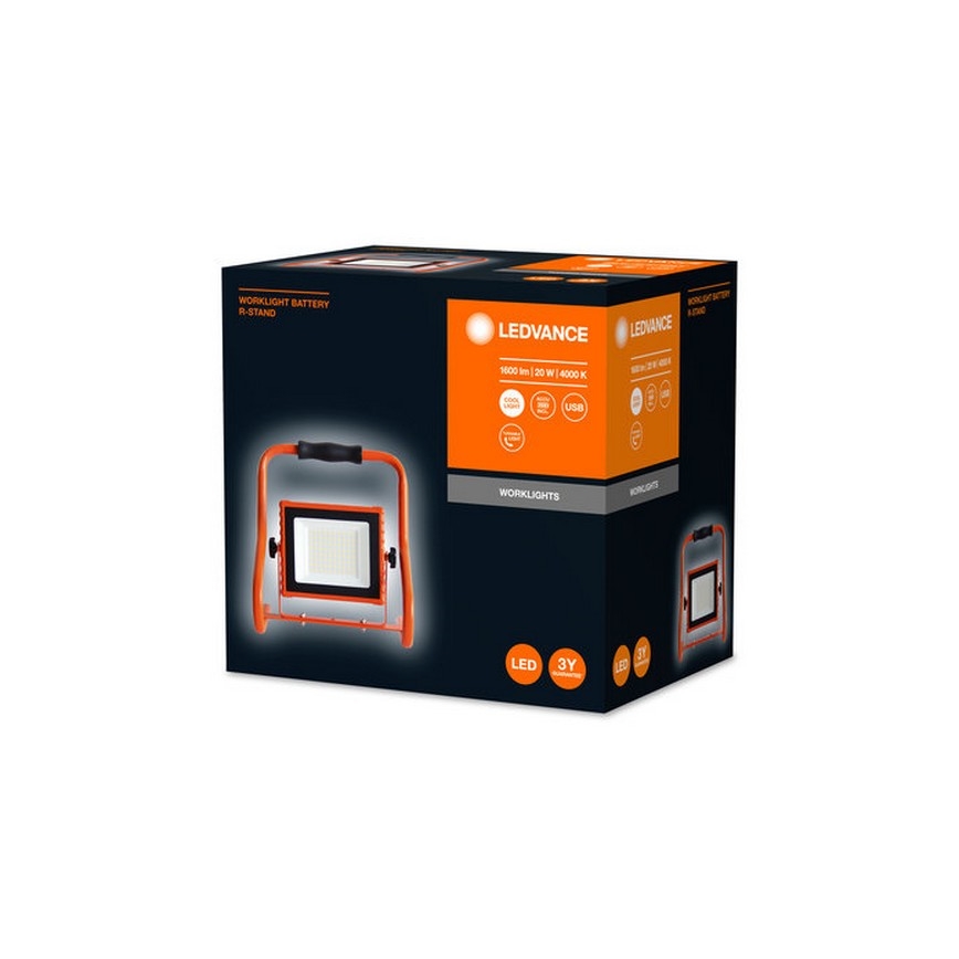 Ledvance - LED strålkastare R-STAND LED/20W/5V 2200 mAh IP44