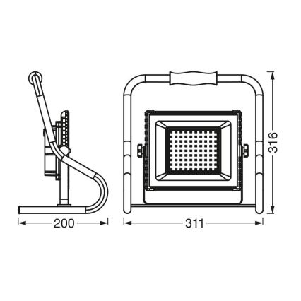 Ledvance - LED strålkastare R-STAND LED/30W/5V 2200 mAh IP44