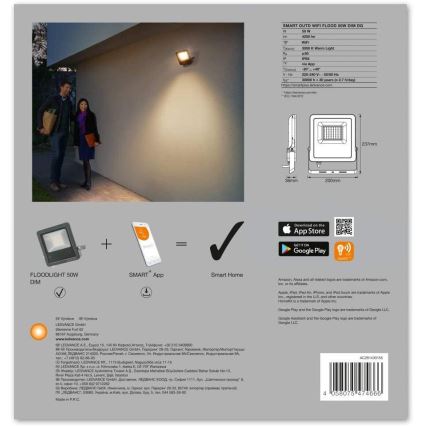 Ledvance - LED Strålkastare SMART+ FLOOD LED/50W/230V IP65 Wi-Fi