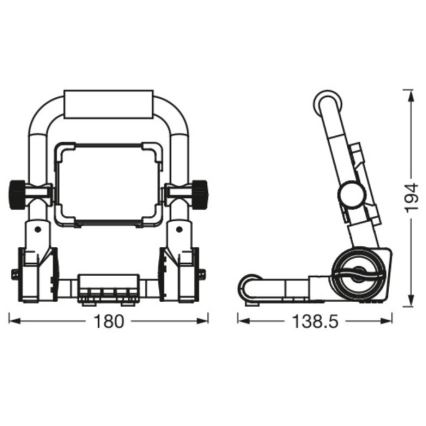Ledvance - LED strålkastare för utomhusbruk WORKLIGHT R-STAND LED/10W/230V 6500K IP65