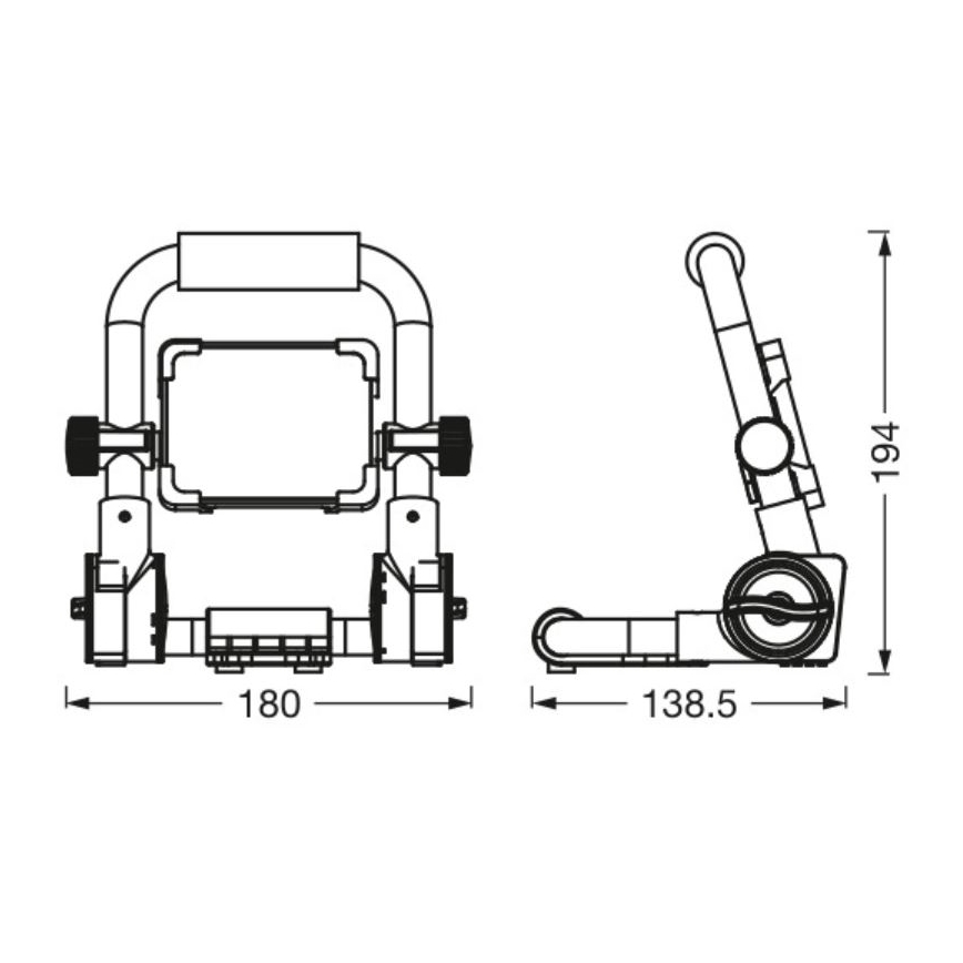 Ledvance - LED strålkastare för utomhusbruk WORKLIGHT R-STAND LED/10W/230V 6500K IP65