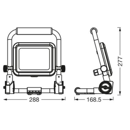 Ledvance - LED strålkastare för utomhusbruk WORKLIGHT R-STAND LED/30W/230V 6500K IP54