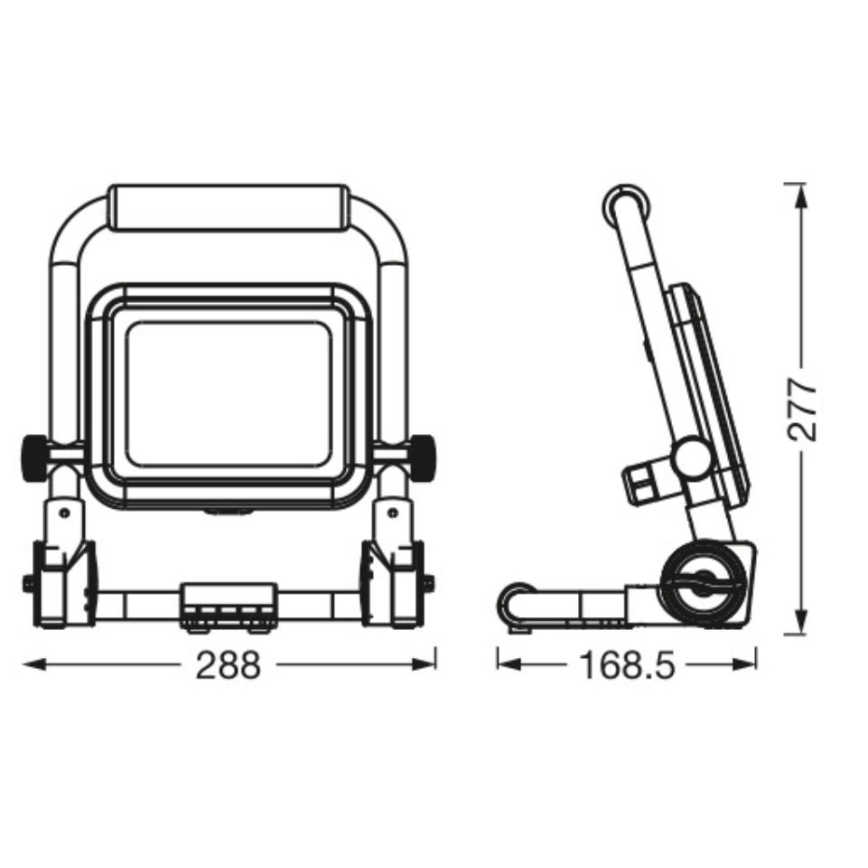 Ledvance - LED strålkastare för utomhusbruk WORKLIGHT R-STAND LED/30W/230V 6500K IP54
