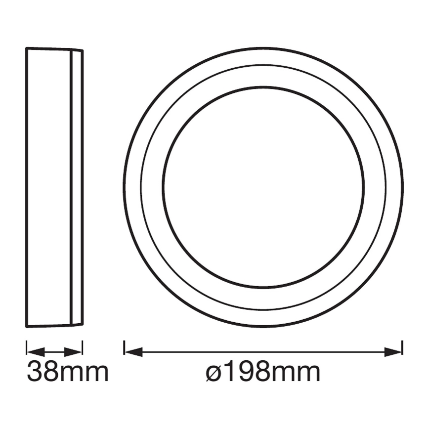 Ledvance - LED Takbelysning ROUND LED/15W/230V d. 20 cm