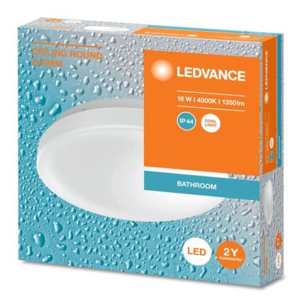 Ledvance - LED taklampa för badrum CEILING ROUND LED/18W/230V 4000K IP44